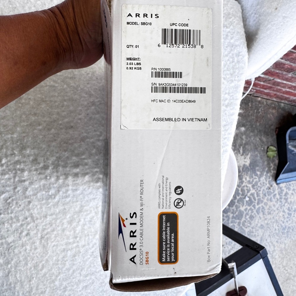 New Arris SURFboard SBG10 DOCSIS 3.0 Cable Modem & Wi-Fi Router - New - Picture 5 of 6